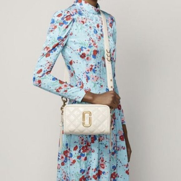 Marc Jacobs Softshot 21 Quilted Crossbody Bag Ivory NWT - Picture 8 of 9